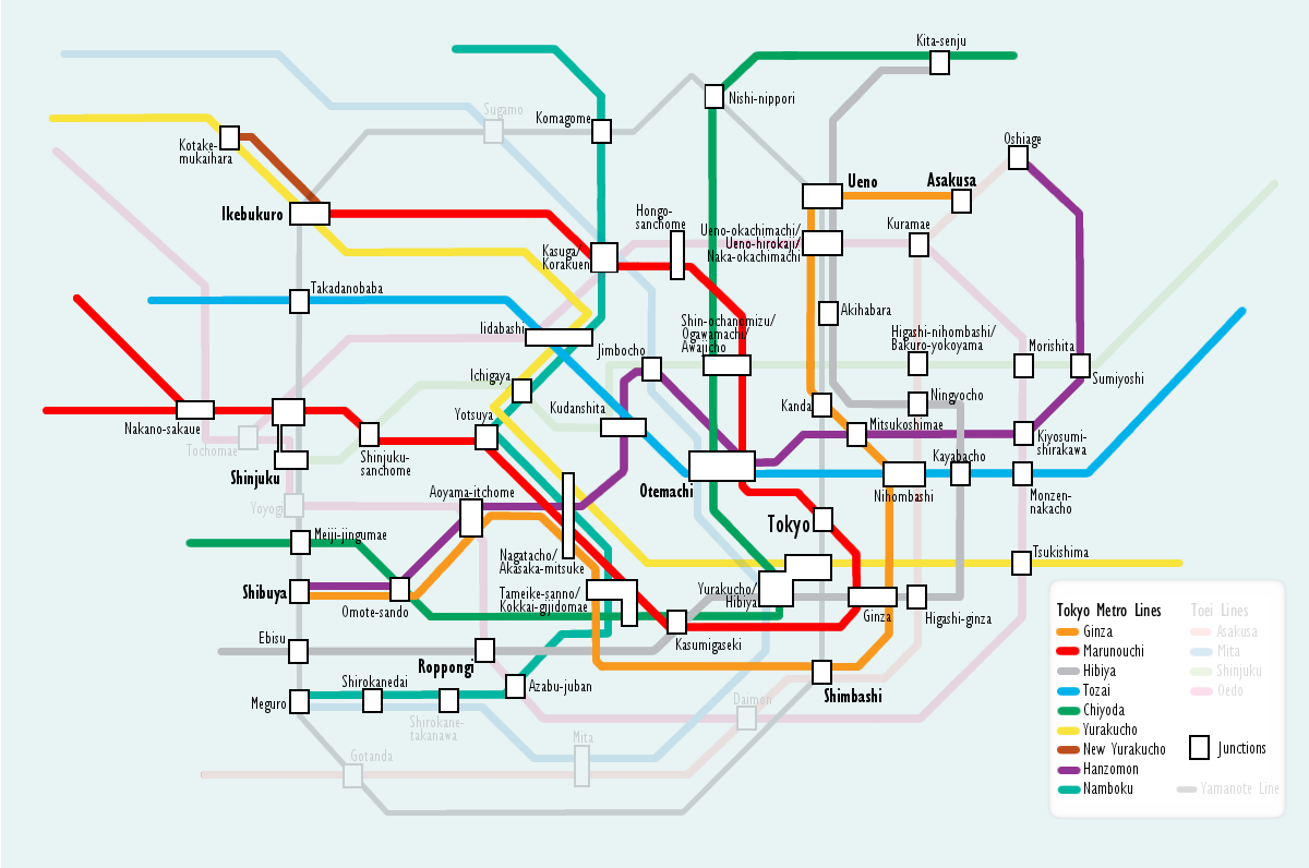 Image was here of a subway map for Tokyo.