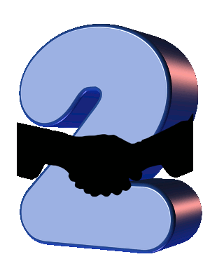 An image was here of the number two containing two hands shaking each other.